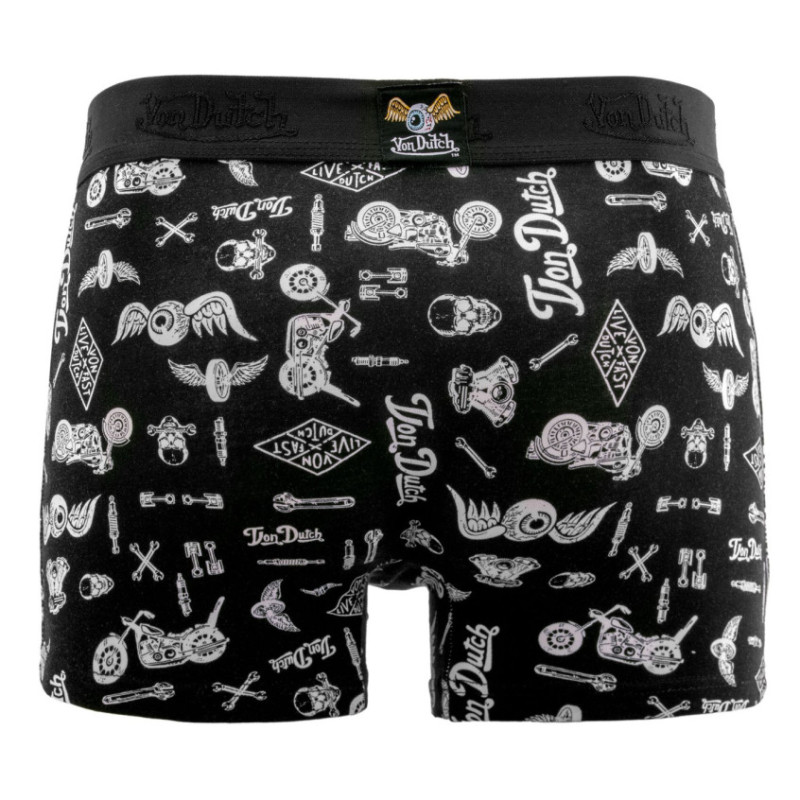 Lot de 4 boxers homme en coton uni et imprimé AOP - Photo 8