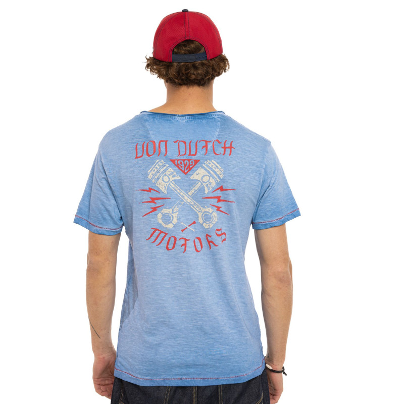 T-shirt homme regular fit col V en jersey CPD Piston