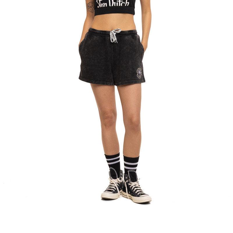 Short coupe Court Noir effet Délavé | Femme - Vondutch | Von Dutch