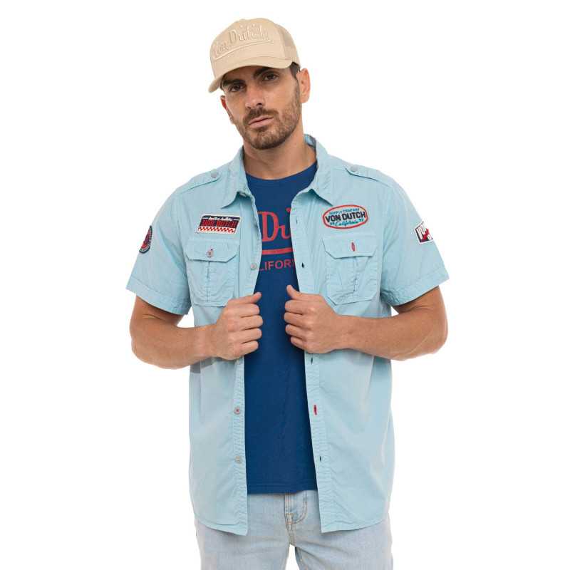 Chemise coupe Régular Manches courtes Bleue TOOLS | Homme - Vondutch