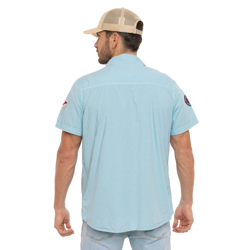 Chemise coupe Régular Manches courtes Bleue TOOLS | Homme - Vondutch