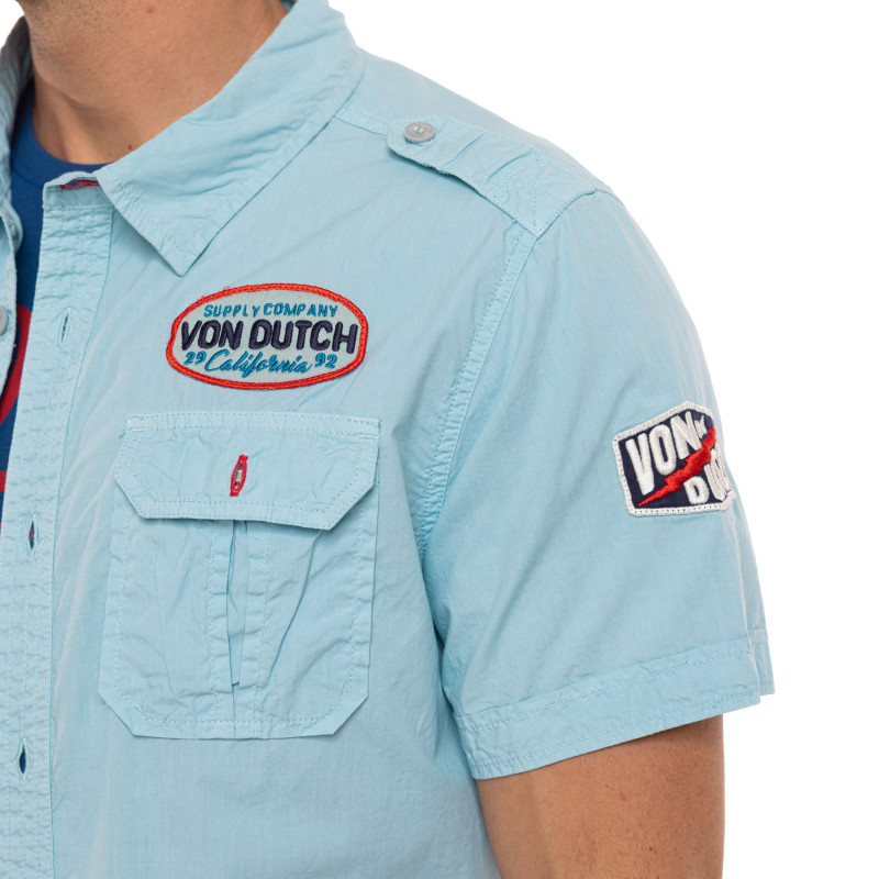 Chemise coupe Régular Manches courtes Bleue TOOLS | Homme - Vondutch