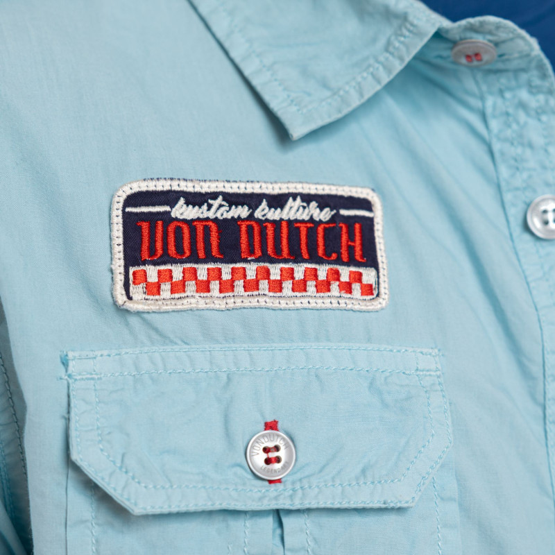 Chemise coupe Régular Manches courtes Bleue TOOLS | Homme - Vondutch