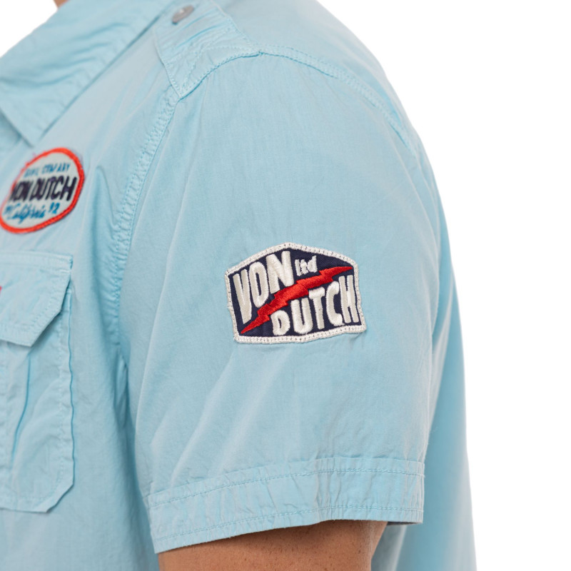 Chemise coupe Régular Manches courtes Bleue TOOLS | Homme - Vondutch