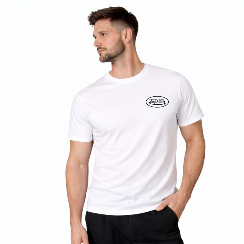 T-shirt homme col rond en jersey 140grm imprimé devant Log4