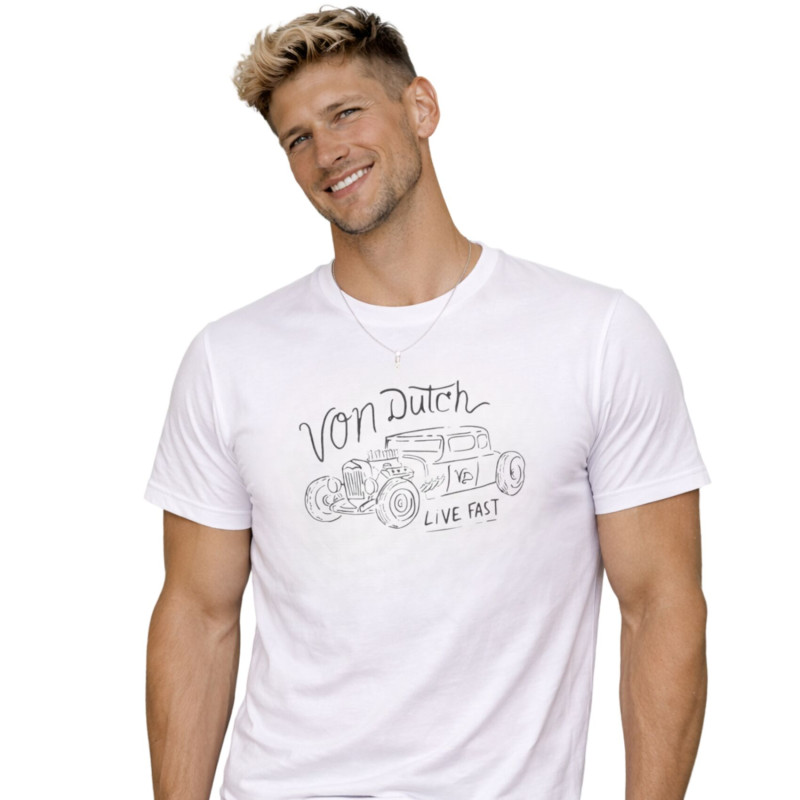 T-shirt homme col rond en jersey 140grm imprimé devant Log6