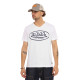 Tee Shirt Blanc coupe Régular Col V effet Flammé, Usé RON | Homme - Vondutch