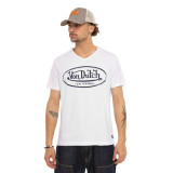 T-shirt homme en jersey col V rouloté imprimé devant Ron