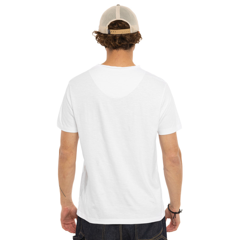 T-shirt homme en jersey col V rouloté imprimé devant Ron