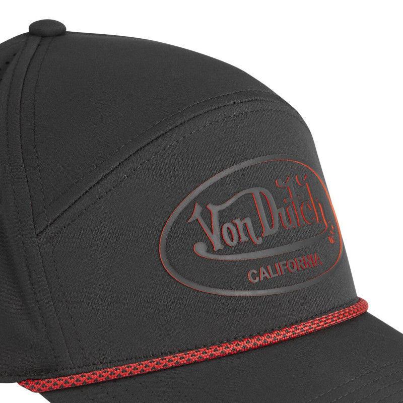 Casquette Vondutch Noire Six panel Scratch en silicone CORD