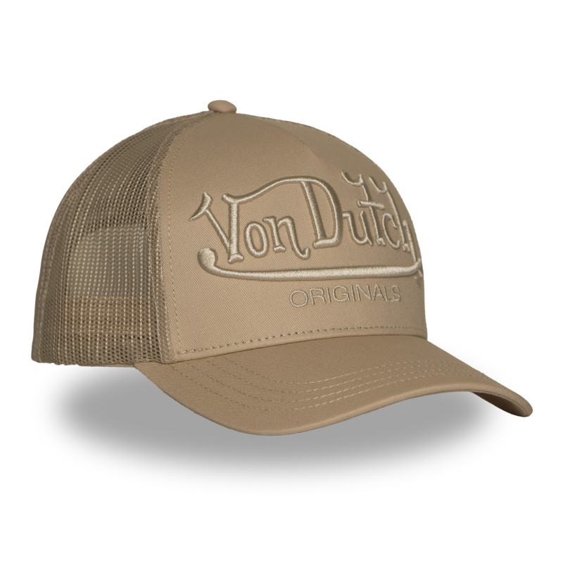 Casquette Vondutch Beige Trucker Snapback EMBROIDERY