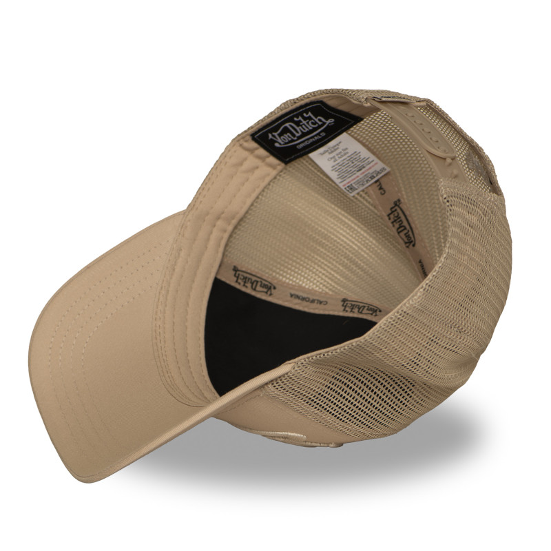 Casquette Vondutch Beige Trucker Snapback EMBROIDERY