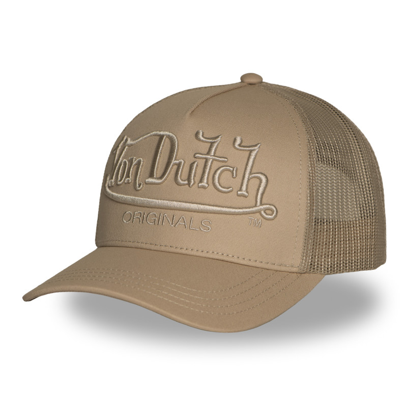 Casquette Vondutch Beige Trucker Snapback EMBROIDERY