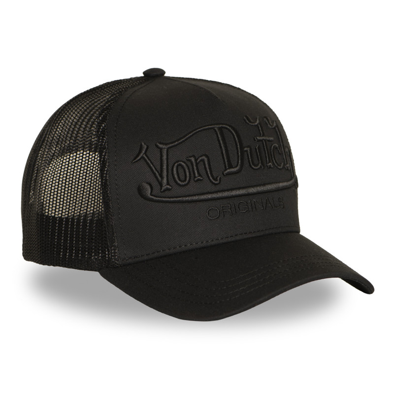 Casquette Vondutch Noire Trucker Snapback EMBROIDERY