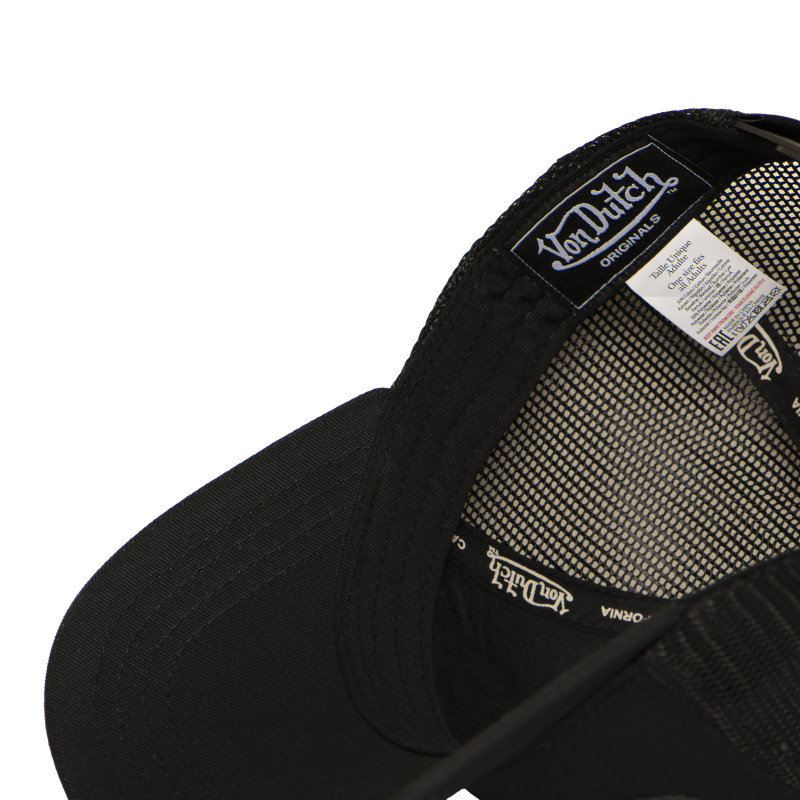 Casquette Vondutch Noire Trucker Snapback EMBROIDERY
