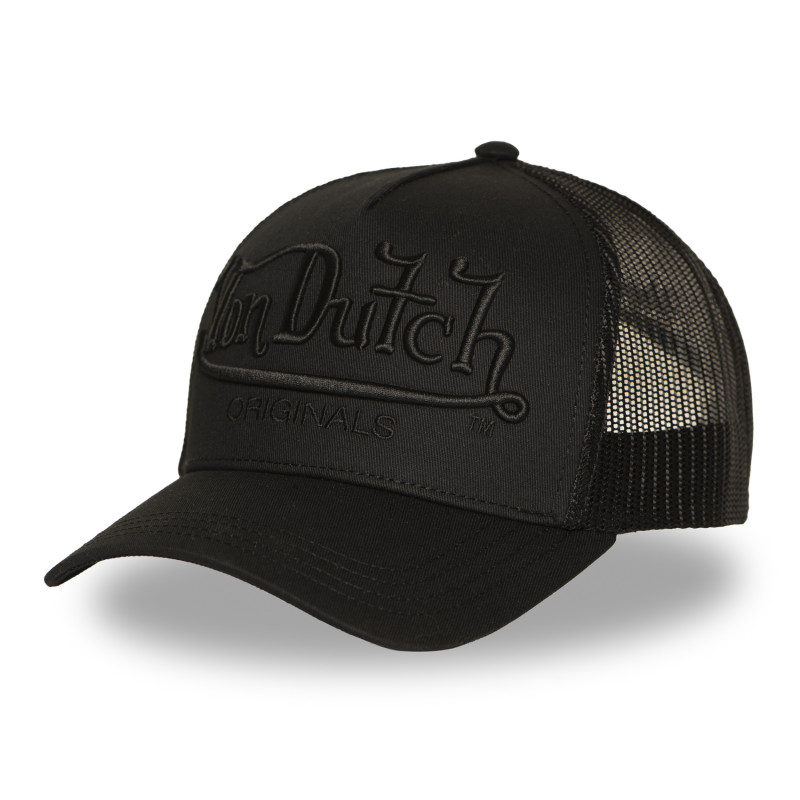 Casquette Vondutch Noire Trucker Snapback EMBROIDERY