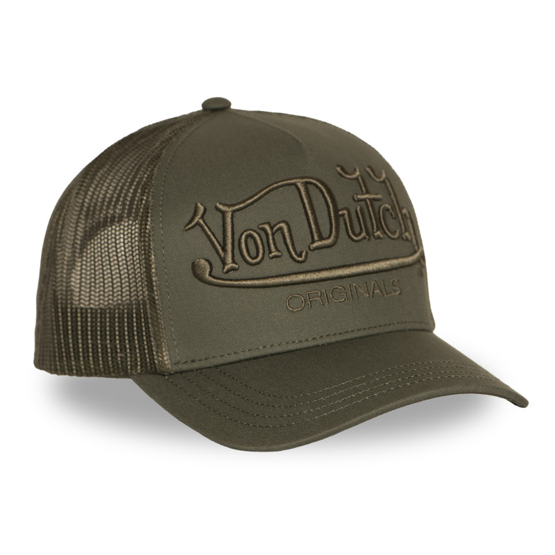 Casquette Vondutch Kaki Trucker Snapback EMBROIDERY