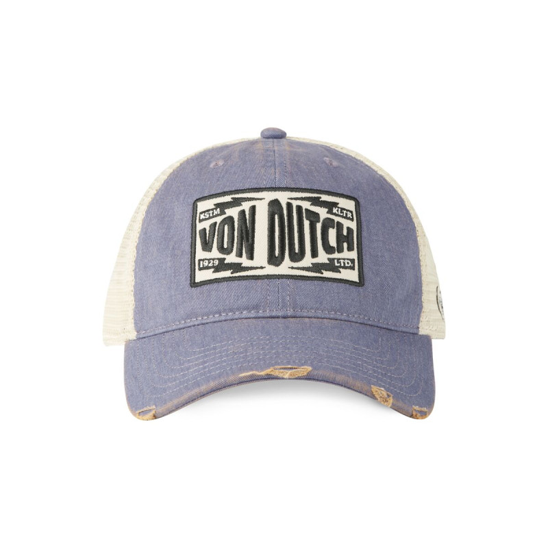 Casquette Vondutch Violette Trucker Snapback en Denim effet Usé MAC