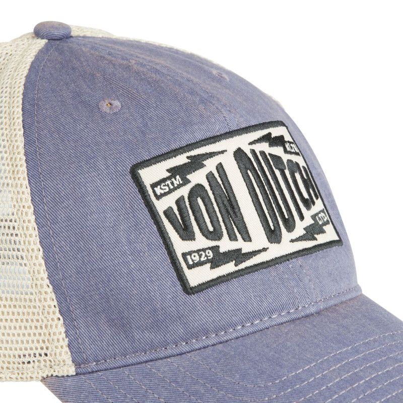 Casquette Vondutch Violette Trucker Snapback en Denim effet Usé MAC