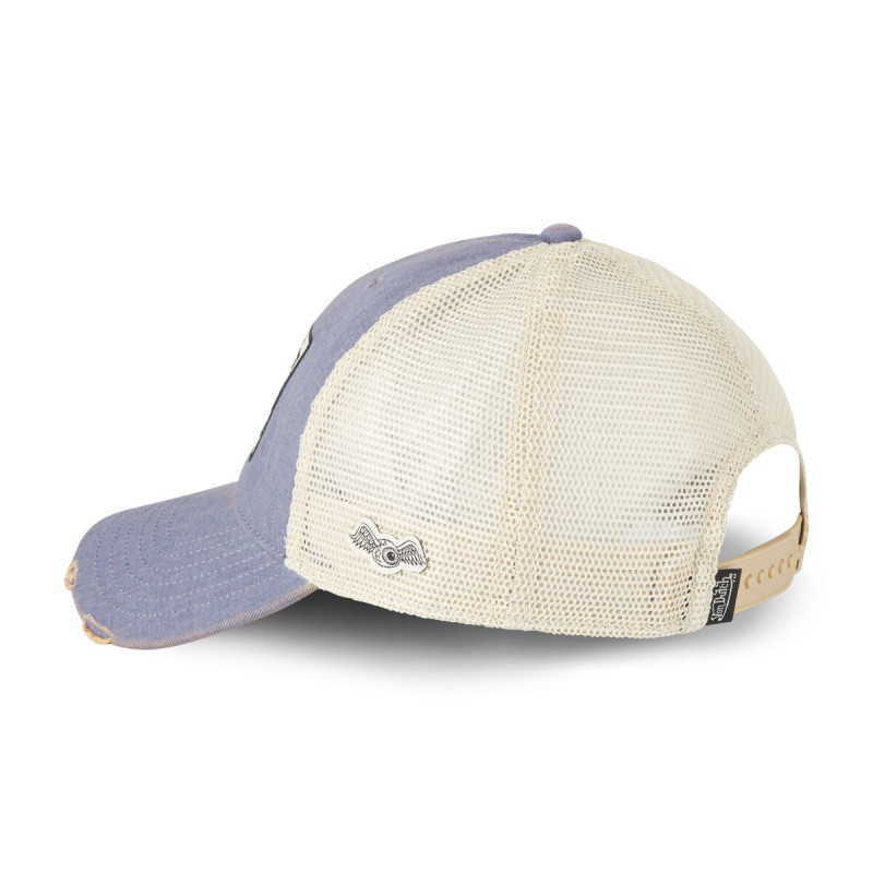 Casquette Vondutch Violette Trucker Snapback en Denim effet Usé MAC