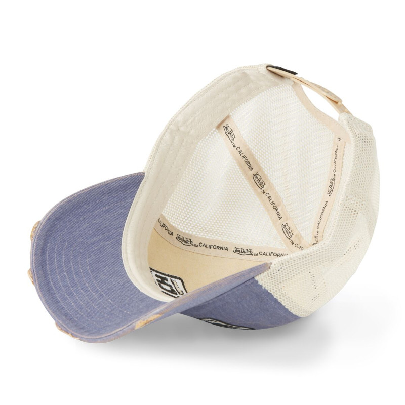 Casquette Vondutch Violette Trucker Snapback en Denim effet Usé MAC