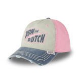 Casquette baseball en coton avec broderie effet usé Retro Hard