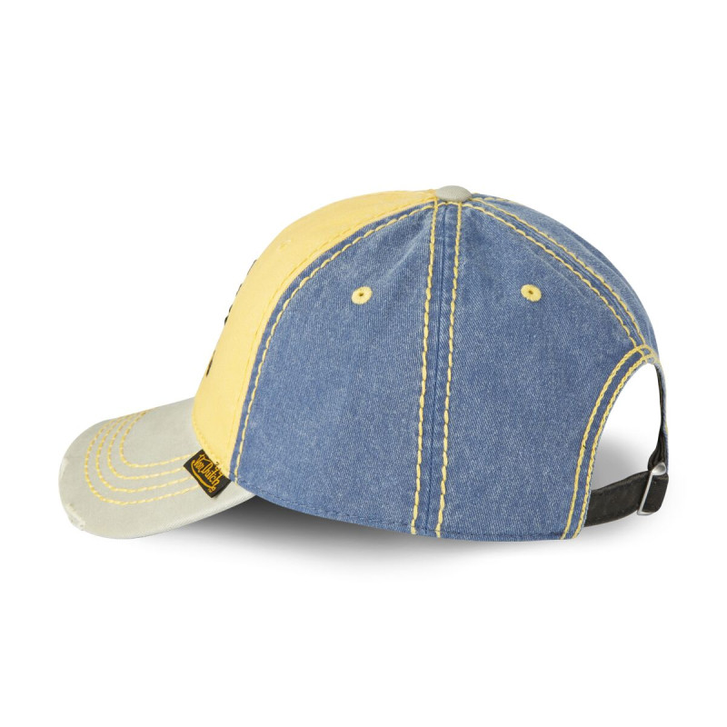 Casquette Vondutch Jaune Baseball Strapback / Boucle en Denim effet Usé RETRO