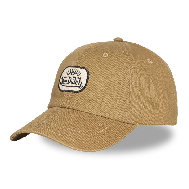 Casquette Vondutch Marron Dad cap Strapback / Boucle LOG