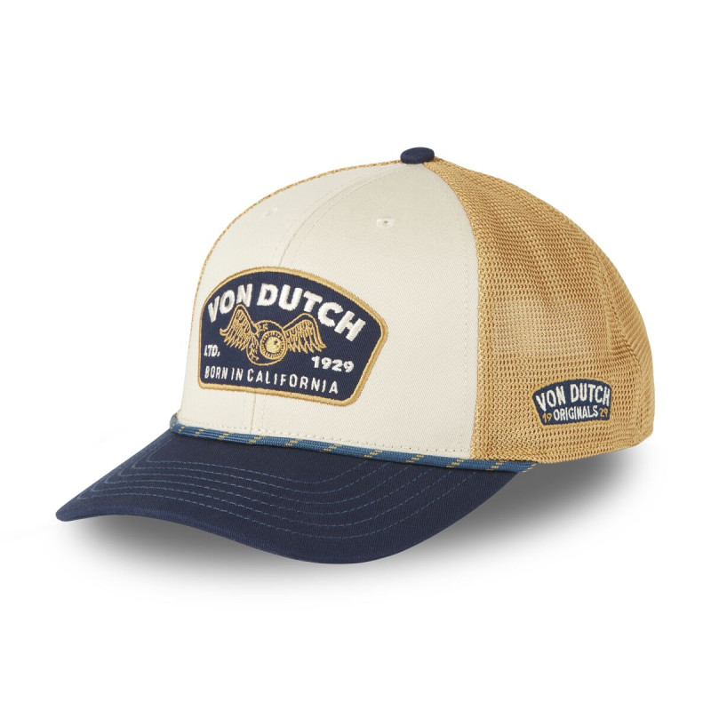 Casquette Vondutch Beige Trucker Snapback SEMI-CURVED