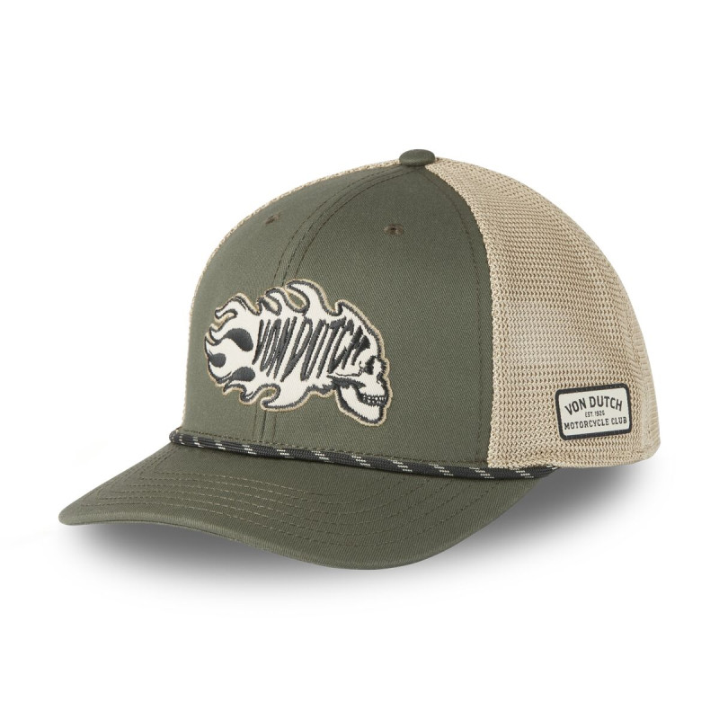 Casquette Vondutch Kaki Trucker Snapback SEMI-CURVED