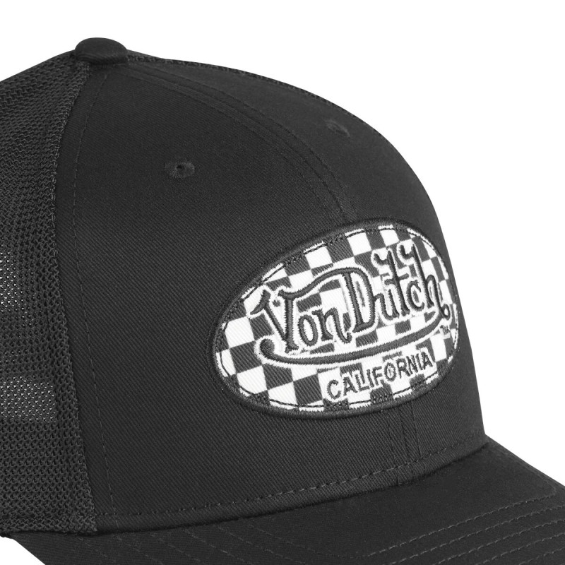 Casquette Vondutch Noire Trucker Snapback SEMI-CURVED