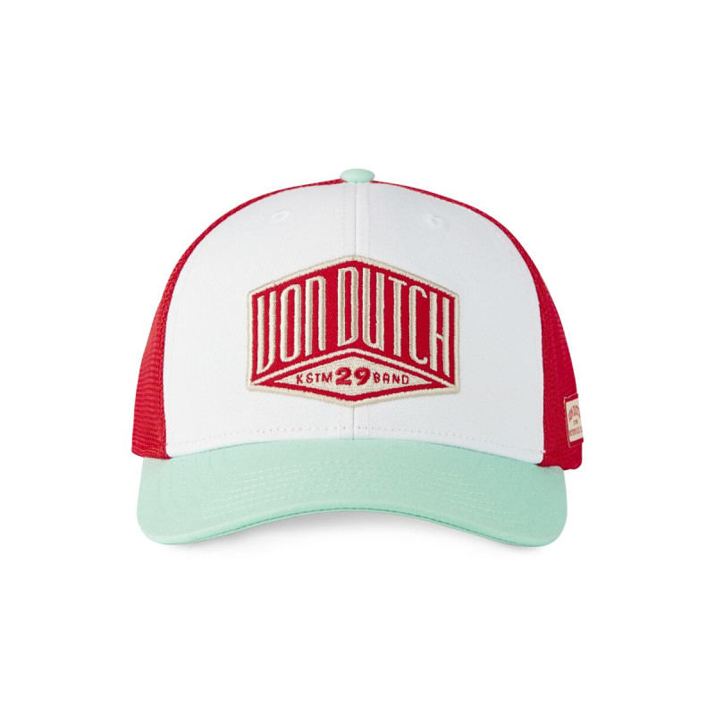 Casquette Vondutch Blanche Trucker Snapback SEMI-CURVED