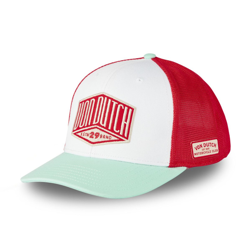 Casquette Vondutch Blanche Trucker Snapback SEMI-CURVED