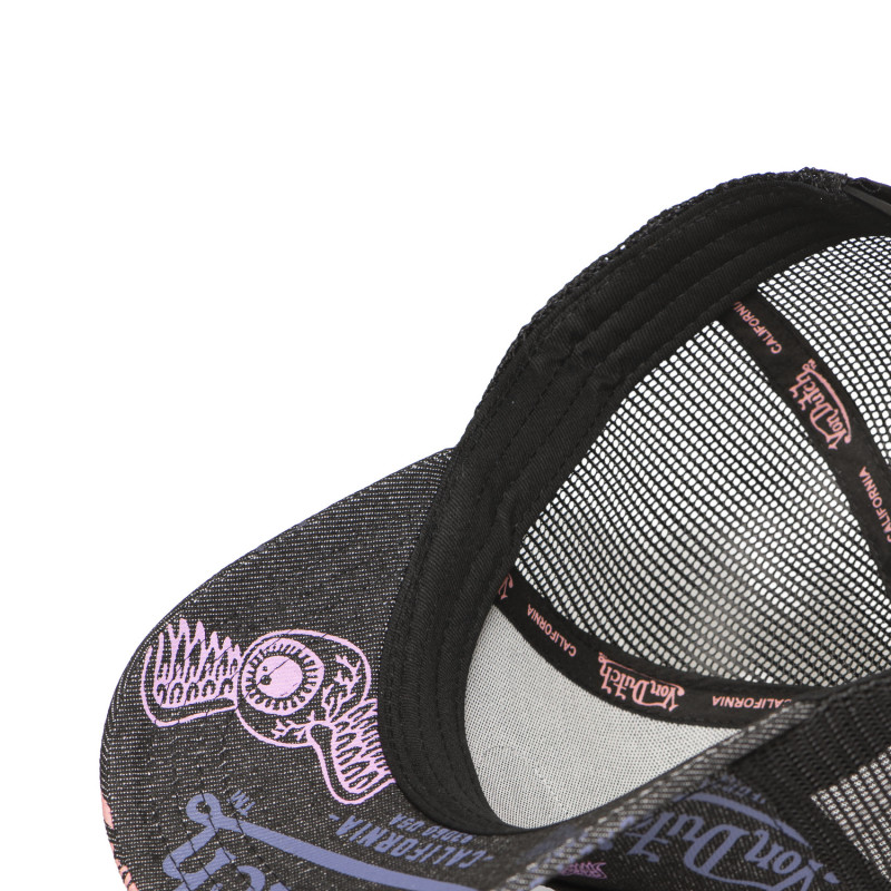 Casquette Vondutch Noire Trucker Snapback en Denim CAFE