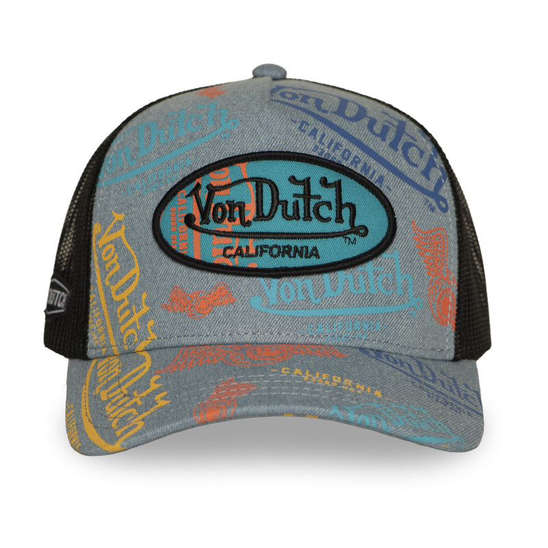 Casquette Vondutch Bleue Trucker Snapback en Denim CAFE
