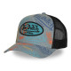 Casquette Vondutch Bleue Trucker Snapback en Denim CAFE