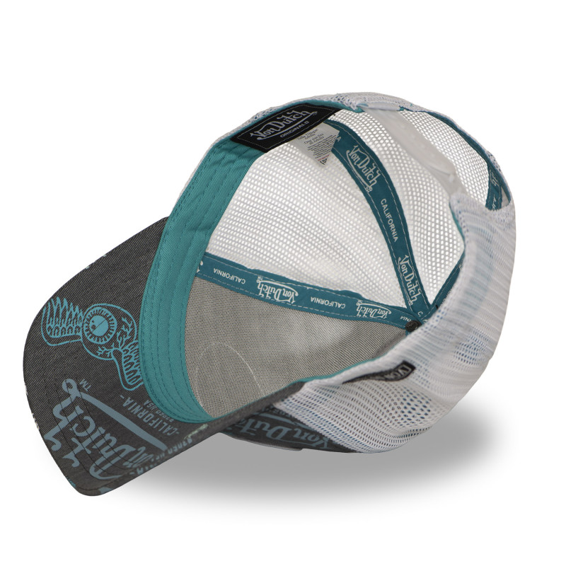 Casquette Vondutch Grise Trucker Snapback en Denim CAFE