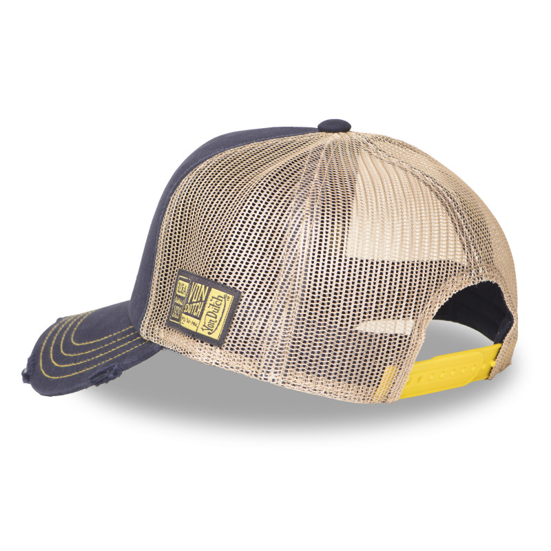 Casquette Vondutch Bleue Trucker Snapback effet Usé CREW