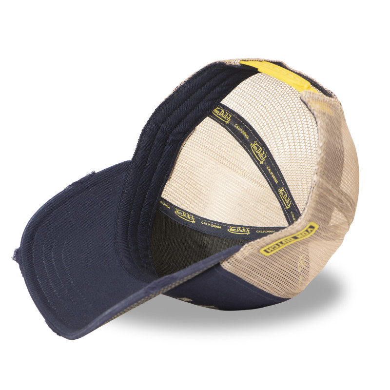 Casquette Vondutch Bleue Trucker Snapback effet Usé CREW