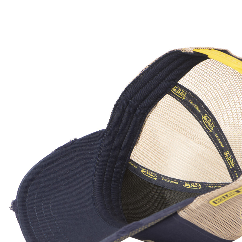 Casquette Vondutch Bleue Trucker Snapback effet Usé CREW