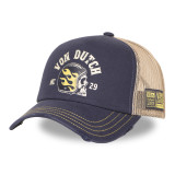 Casquette trucker avec filet effet usé avec print Crew Helmet