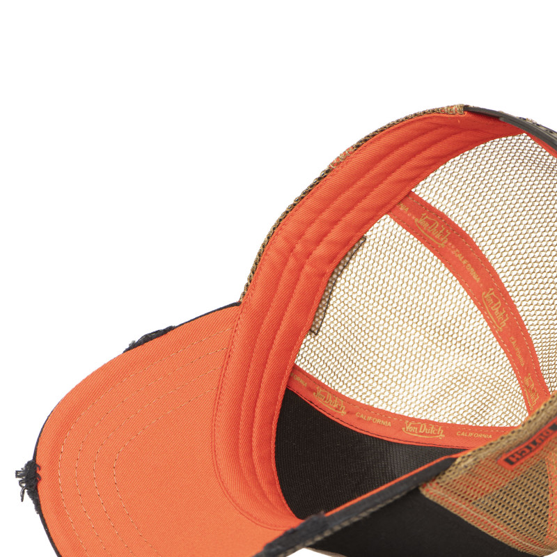 Casquette Vondutch Noire Trucker Snapback effet Usé CREW