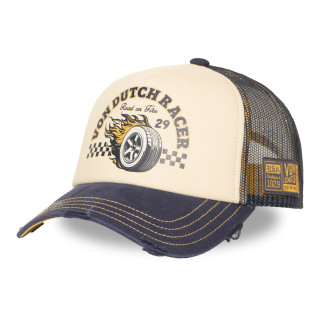 Casquette Vondutch Beige Trucker Snapback effet Usé CREW