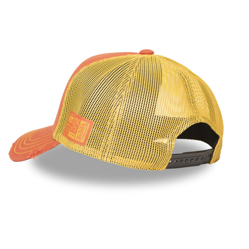 Casquette Vondutch Orange Trucker Snapback effet Usé CREW