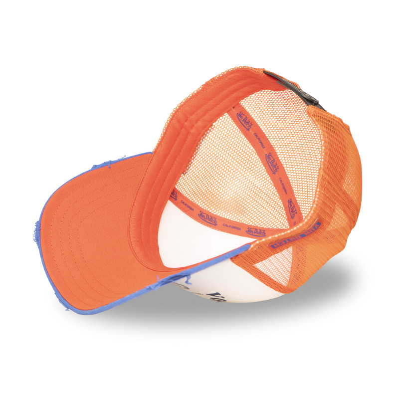 Casquette Vondutch Blanche Trucker Snapback effet Usé CREW