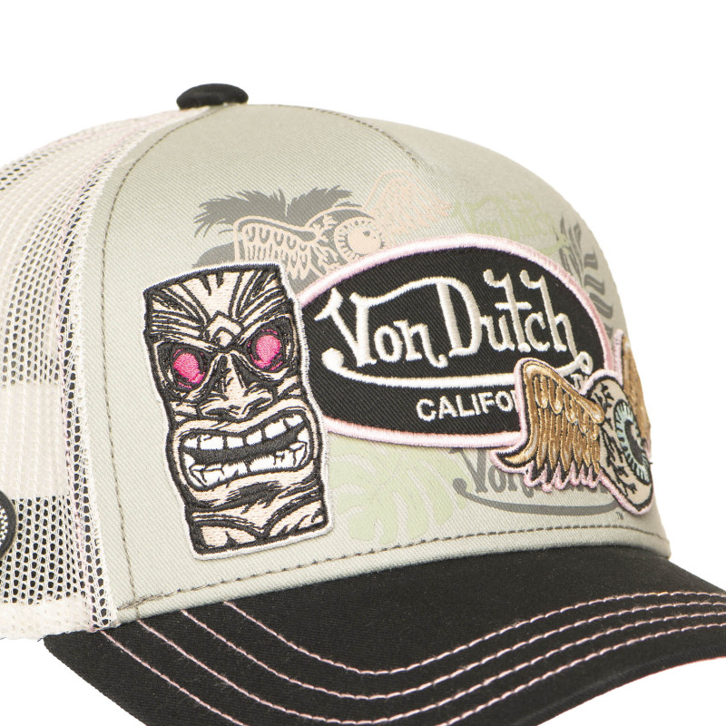 Casquette Vondutch Grise Trucker Snapback PATCHES