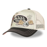 Casquette trucker avec filet et devant imprimé avec écussons Patches
