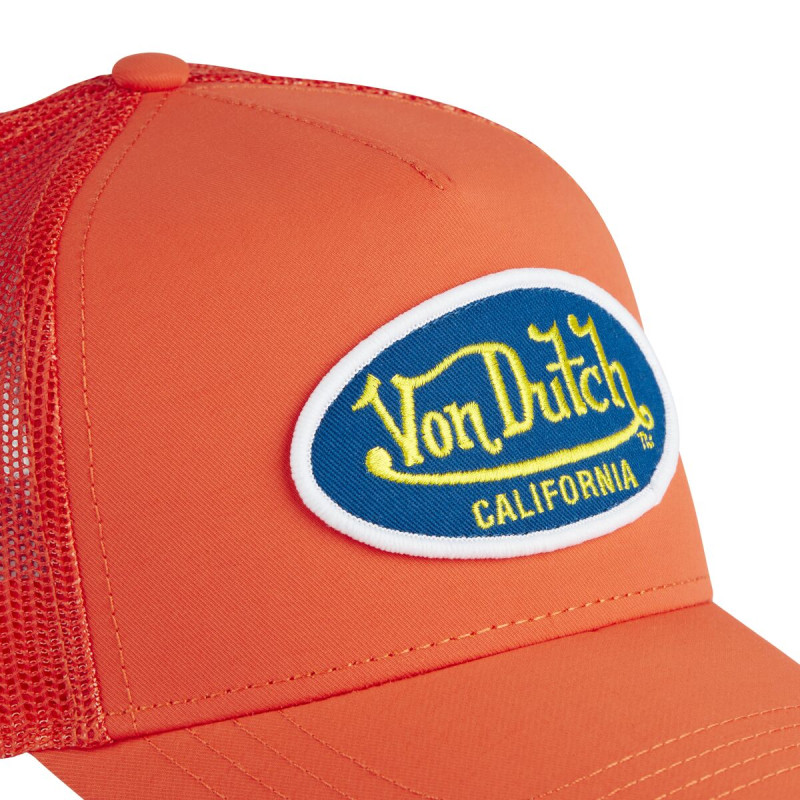 Casquette Vondutch Orange Trucker Snapback POLY