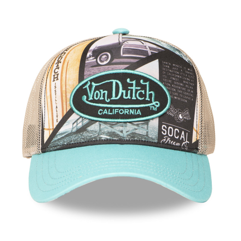Casquette Vondutch Turquoise Trucker Snapback SUBLI