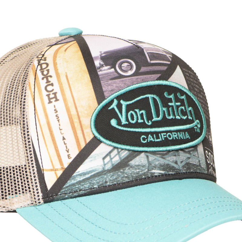 Casquette Vondutch Turquoise Trucker Snapback SUBLI